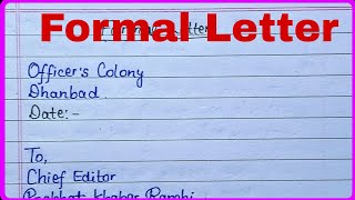 Formal Letter writing in english  write a letter to editor for frequent breakdown of electricity [upl. by Modnar518]