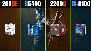 Athlon 200GE vs Ryzen 3 2200G vs Pentium G5400 vs i3 8100 [upl. by Aicat]