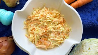 How to make a KFC Style Coleslaw Salad at home easy and Creamy Homemade Coleslaw Recipe [upl. by Secunda]