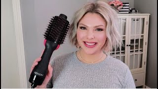 REVLON OneStep Volumizer Hair Dryer amp Styler  SHORT HAIR REVIEW  DEMO [upl. by Osanna484]