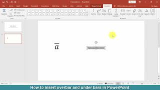 How to insert overbar and under bars in PowerPoint [upl. by Dasha852]