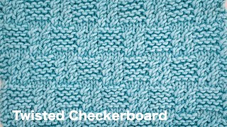 Twisted Checkerboard  Knitting Stitch Patterns [upl. by Attaynik941]