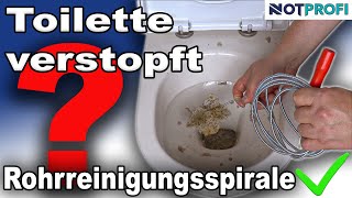 Toilette verstopft Rohrreinigungsspirale Toilette Anleitung Eine Toilette entstopfen [upl. by Chu714]