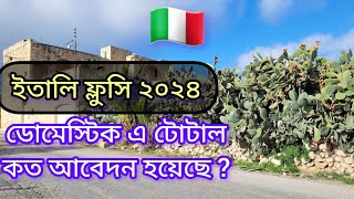 ইতালি ফ্লুসি ভিসা ২০২৪ ডোমেস্টিকে টোটাল কত আবেদন হয়েছে [upl. by Nosnibor]