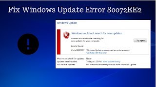 Fix Windows Update Error 80072EE2 [upl. by Encratis82]