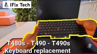 Lenovo Thinkpad T480s  T490  T490s  L490 Laptop Keyboard replacement [upl. by Nimocks]