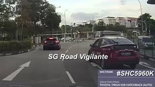 30sep2024 tampines Central Transcab SHC5960K toyota prius fail to conform to red light signal [upl. by Kobi]