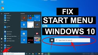 FIX Start menu not working windows 1011 [upl. by Fezoj973]