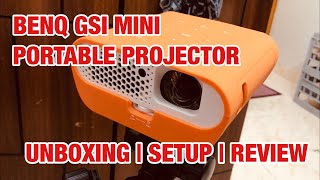 BENQ GSI MINI PORTABLE PROJECTOR UNBOXING SETUP AND REVIEW [upl. by Dugas419]