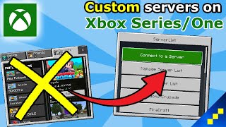 How to join CUSTOM SERVERS on Xbox Minecraft Bedrock Tutorial [upl. by Ynna633]