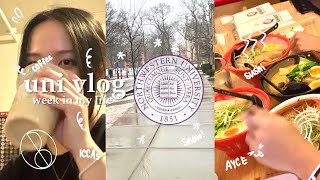 uni life vlog 🎀  all you can eat pitch perfect amp winter quarter at northwestern [upl. by Kelley]