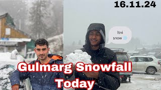 Season’s first snowfall in Gulmarg today 16 November 2024 snowfall in Gulmarg Kashmir [upl. by Sucrad]