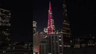 TransAmerica Pyramid grand reopening sanfrancisco lightshow pyramid futurevibes 91224 [upl. by Skippie]