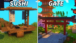 15 Japanese Build Hacks  Minecraft Build Ideas ⛩️ [upl. by Okiram484]