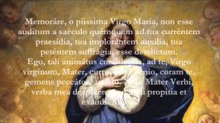 Catholic Prayers  Memorare Latin [upl. by Dode]