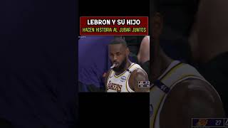 ¡Momento épico en la NBA LeBron James y su hijo Bronny Juegan Juntos 🎥 [upl. by Ennovihc]