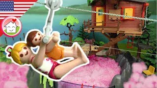 Playmobil english The Glitter Slime Treehouse  The Hauser Family  toys for kids [upl. by Perlman]