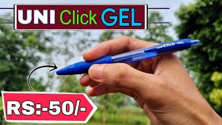 Review of Uniball Click Gel Budget gel pen [upl. by Lilyan311]