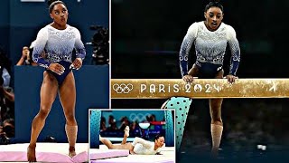 One Medal After Unexpected FALLSimone Biles at the 2024 Paris Olympics [upl. by Ttennej]