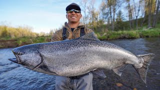 Alaska King Salmon River Fishing CATCH CLEAN COOK [upl. by Diannne]