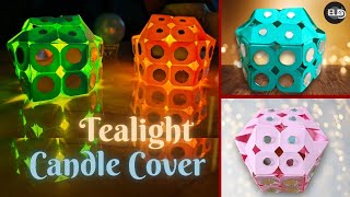 Stunning Origami Paper Tealight\LED Candle Cover  Diwali Decoration Ideas  Diwali Home Decor DIY [upl. by Amelie6]