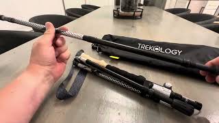 TREKOLOGY Trekking Poles Collapsible Nordic Hiking Pole Review [upl. by Esma323]