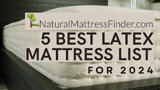 5 best latex mattress list for 2024 [upl. by Rorie774]