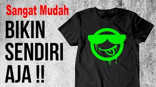 CARA SABLON KAOS SENDIRI TANPA ALAT SABLON [upl. by Selig]