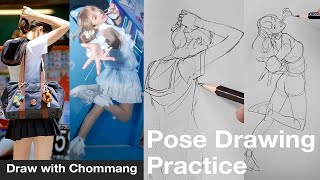 How to draw Bodies  Pose Drawing Practice [upl. by Oicatsana]