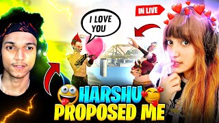 My Boyfriend Proposed Me On Live Stream 😍💘  PN HARSH Proposed 💍 PN ROSE 🔥  Garena Free Fire [upl. by Aiyram]