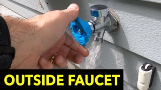 How to Replace outdoor garden hose faucet Hydrant sharkbite frost free [upl. by Arreik]