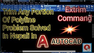 Trim Any Portion Of Polyline In Autocad Problem Solved  Extrim Command In Autocad [upl. by Roberts353]