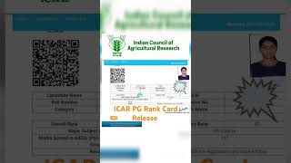 ICAR JRF PG Rank Card Release icar jrf icarpg srf jrfsoilscience pg [upl. by Singhal414]