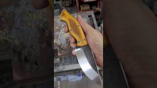 Small Camping Knife Made of Bearing Steel howto diy blade [upl. by Annayehc468]