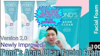 Newly Improved PONDS ACNE CLEAR facial Wash sa video na toh Sa2bihin ko Kung acne clear ba Tlaga [upl. by Vezza]