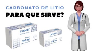 carbonato de litio para qué sirve cuándo y como tomar carbonato de litio 300mg [upl. by Ecidna]