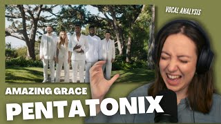 PENTATONIX Amazing Grace My Chains Are Gone  Vocal Coach Reacts ampAnalysis  Jennifer Glatzhofer [upl. by Arymas]