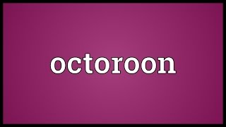 Octoroon Meaning [upl. by Neidhardt]