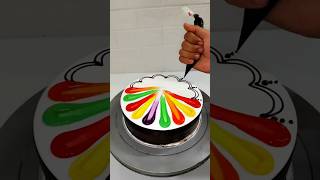 Multi Colour Cake  Chocolate Multi Colour Design shorts youtubeshorts video viralvideo cake [upl. by Esidarap]