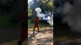 Matchlock Firing matchlock jamestown history subscribe [upl. by Luapsemaj334]