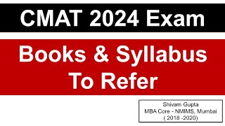 CMAT 2024 Exam Syllabus amp Books to Refer  Key Pointers  Mission JBIMS Mumbai [upl. by Ahsatam]