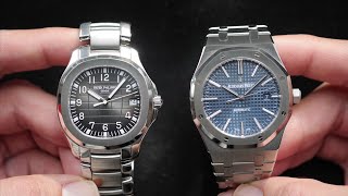 Patek Philippe Aquanaut 5167 vs AP Royal Oak 15400 Beyond the obvious  Hafiz J Mehmood [upl. by Naegem]