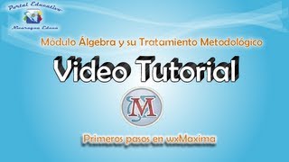 Video tutorial  Trabajando ecuaciones con wxMaxima [upl. by Trask]