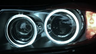 BMW E90 Angel Eyes LED Upgrade LUX [upl. by Krebs396]