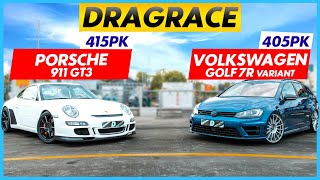 PORSCHE 911 GT3 vs GOLF 7R VARIANT  DRAGRACE 7 [upl. by Lawrenson]