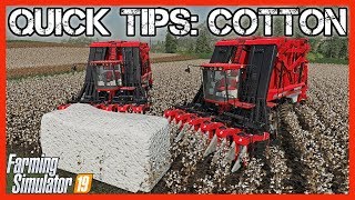 QUICK TIPS COTTON  Farming Simulator 19 [upl. by Avaria196]