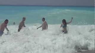 Lefkada  Kathisma beach waves 2012 [upl. by Vannie]