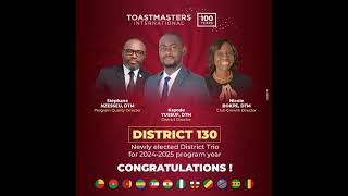 Toastmasters International District 130 Live Stream [upl. by Onibas202]