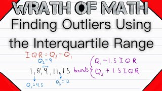 Finding Outliers using Interquartile Range  Statistics IQR Quartiles [upl. by Pegeen706]