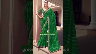 green saree💚collection✨party wear sarees green😱🔥shortsytshortsfashionsareegreensareepartywear [upl. by Netsirc12]